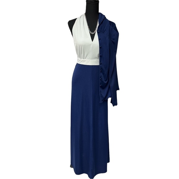 Vintage St. Gillian by Kay Unger Two Halter Maxi Dress with Matching Jacket - Picture 12 of 14